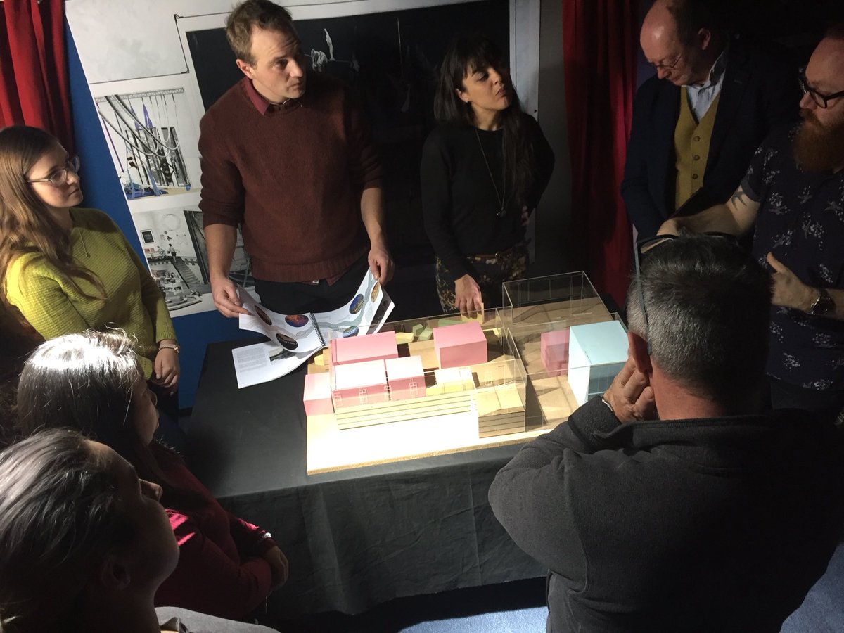 TomBostockArch's tweet photo. UWE MArch students presenting initial findings and ideas for @Circomedia at The Bottle Yard. @uwearch #liveworkmake #circuseverywhere https://t.co/5WlkDUqItu