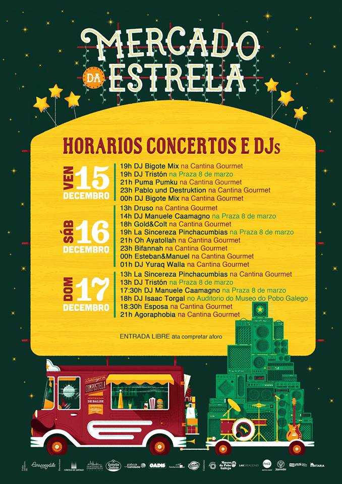 CCultura's tweet photo. Propostas para hoxe!
🔔17 h | Igrexa de Salomé. Itinerario O Nadal na arte compostelá. Inscrición: tprincipal@santiagodecompostela.gal
🔔19 h | Apertura do espazo musical e gastronómico do Mercado da Estrela. 
🔔20.30 h | T. Principal. Manoliño Nguema, dous mundos que se tocan. https://t.co/hM7YrZMfsT