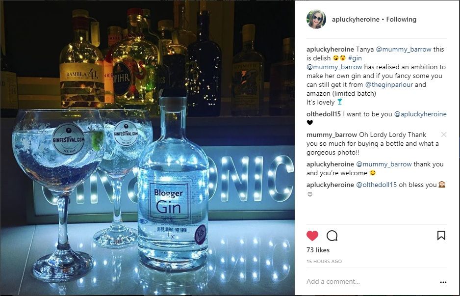 BloggerGin's tweet image. Last night @APluckyHeroine shared this gorgeous picture of Blogger Gin on Instagram.  Do follow her if you don't already.  There are lots of shoes.  And gin.  Lots of gin.