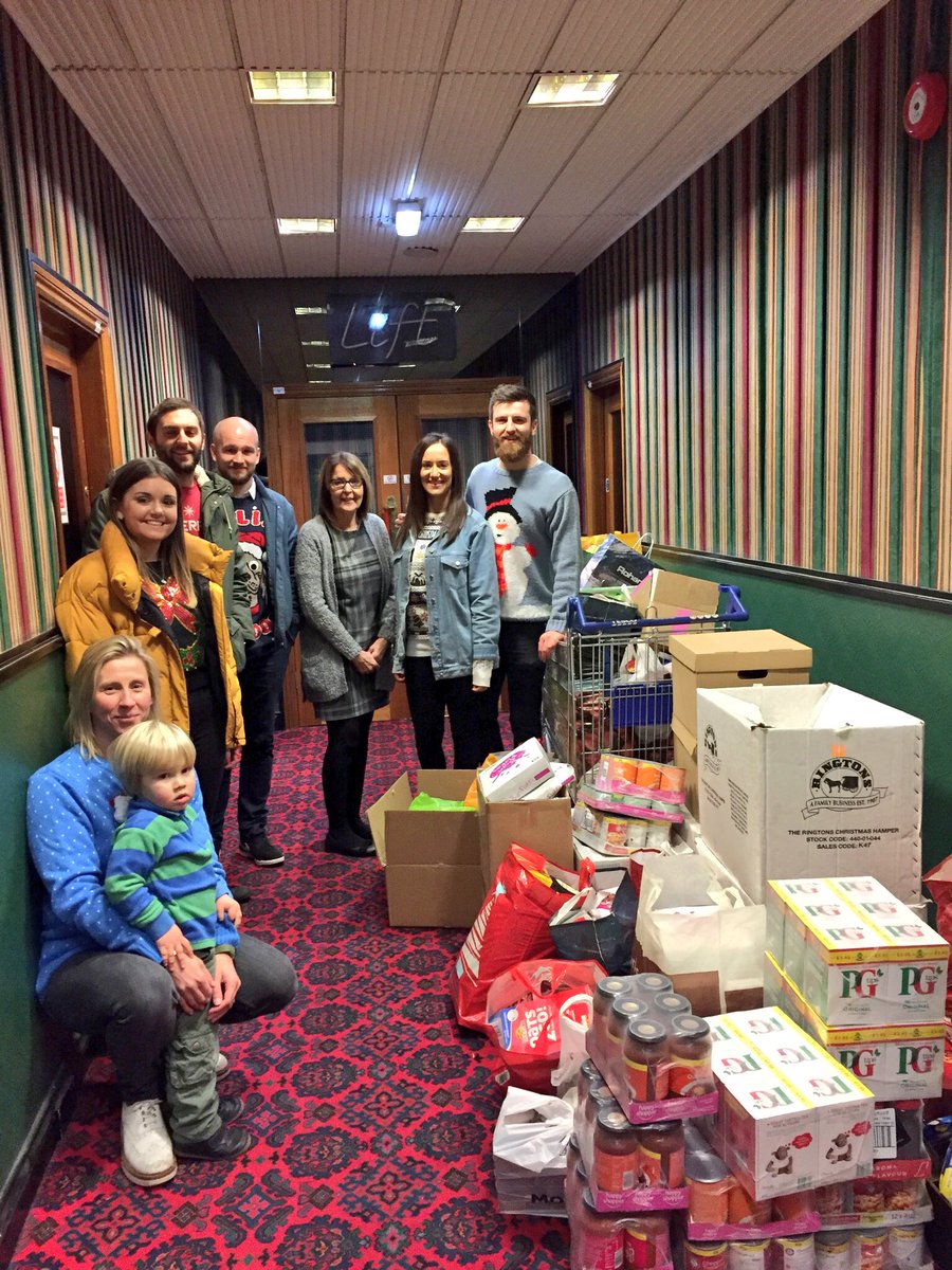Precept's tweet photo. Look at all this generosity! Thanks so much again to everyone who donated. #NorthEast #foodbanks #MoreThanFood #LoveWhatYouDo @TrussellTrust https://t.co/axLhIhm7ji