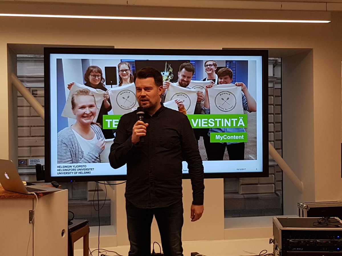 susar's tweet photo. #Flamethon final-pitchit 🎉 käynnissä. @helsinkiuni'lle uusi #intranet yhteiskehittämällä @HelsinkiUniUX
Flamethoniin osallistui n. 60 henkeä ja satoja kontaktoitiin. #wearehelsinkiuni https://t.co/QeqIUejj2q