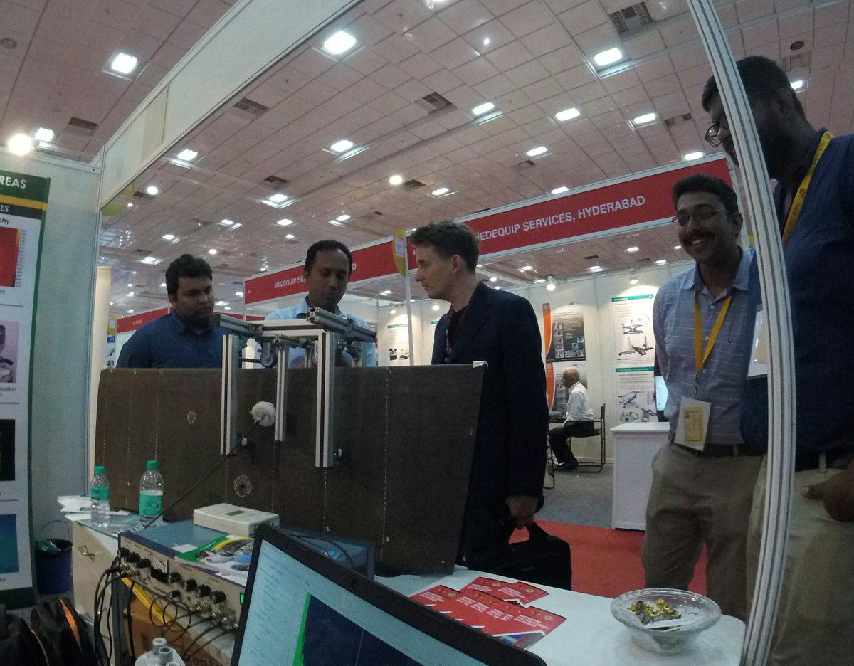 CentreforNDE's tweet photo. Dr. Philip Myrach, BAM Berlin visiting our stall and live demonstration. #nde2017 @nde2017 https://t.co/qmODz0Bzjh