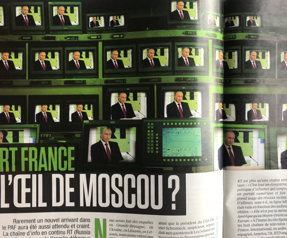 HedrichPierre's tweet photo. La chaîne d’info en continu #RT financée par le #Kremlin décryptée par @teleobs #media #presse #television @lobs #Magazine https://t.co/SLlDYpI3z1