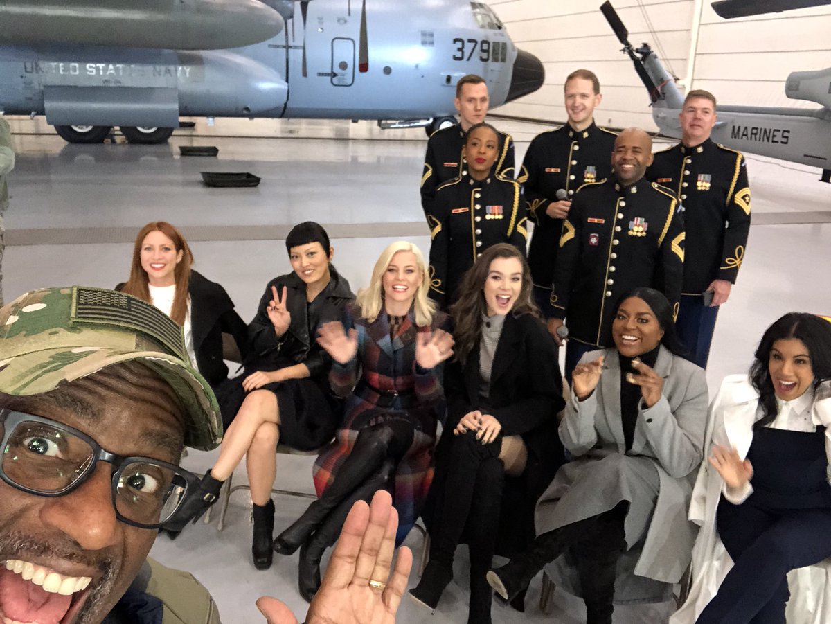 alroker's tweet photo. We are with the cast of @pitchperfectde and the @usarmy #voices here on @todayshow https://t.co/1jLhr9Rn7d