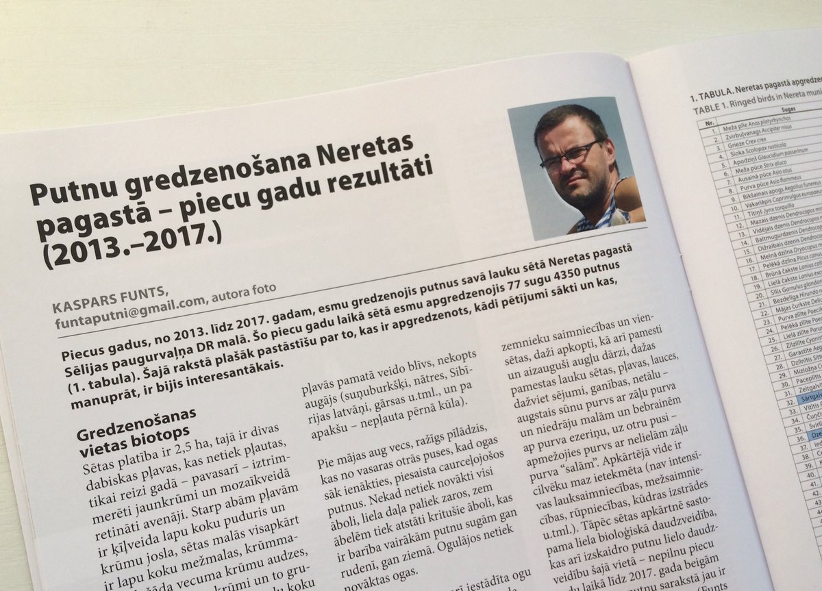 Jaunajā <a href="/Putni_daba/">Birds in Nature</a> numurā uzrakstīju nelielu pārskatu par putnu gredzenošanas sētā pirmās piecgades rezultātiem.