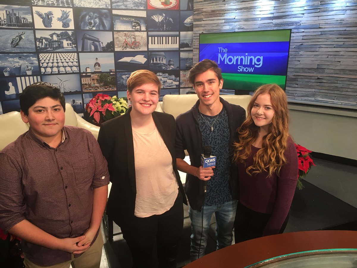 LimestoneDSB's tweet photo. Meet @Jeromewashere17 @KorkolaK #LearninginLimestone co-hosts @Ernestown_LDSB Andrew &amp; Sydney will still be hosting a bit yet. @CKWS_TV https://t.co/OJBbpfhXvp
