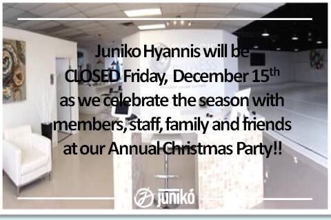 JunikoHyannis's tweet photo. Juniko Hyannis will be closed today, Friday, December 15th as we celebrate the season with members, staff, family and friends at our Annual Christmas Party! 
For more information call 508-827-7814. #juniko #junikohyannis #junikofamily #myjuniko #christmas #christmasparty https://t.co/woVUMc0OgZ