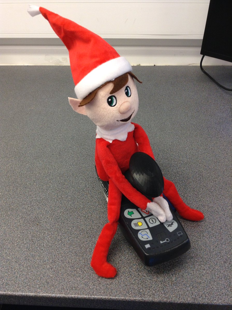 Treloar_TechHub's tweet image. Oh no, looks like he has found one of the #3Dprinted  joysticks AT made earlier and he is trying it out to see if he can have his own joystick sleigh, sorry Elf it needs to be attached to a wheelchair so hands off!