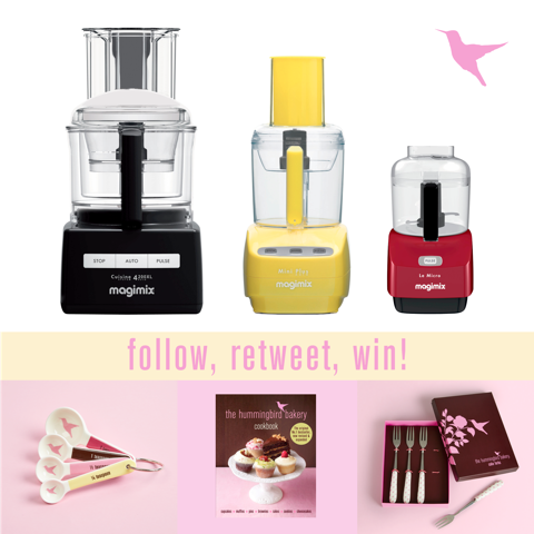 hummingbbakery's tweet photo. Follow and RT and you could #win one of three fabulous @MagimixUK prizes and a huge bundle of baking gifts from The Hummingbird Bakery!🍰 For details on how to enter and T&amp;Cs visit: https://t.co/2LhahrBIQJ https://t.co/AFUt3rXR5t