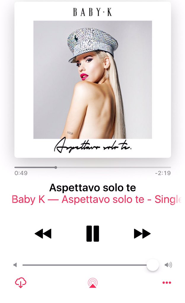 Ale_BabyK's tweet photo. @BABYKMUSIC Io sono innamorato pazzooooo😻💘non riesco ascoltare altro,impossibile mettere stop,tutto il giorno che la ascolto😻💘ora ti aiutiamo a spingere #aspettavosolote su ITunes,spotify e nelle radio🌹❤️per te amore💘 https://t.co/vRRgYXiezY
