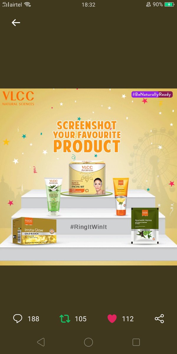 blessedkamal's tweet photo. @VLCCpersonal #RingItWinIt
#BeNaturallyReady
@aadiivaasii
@BabuBeg
@ns_verma
@PinkyDholakia
@drjasminemehta
@girija_kriz
@nikunjbajoria
@Ramprasad43
@ramyavellanki
@dantus19
@fotokiran
@kittupari31
@SushmaBindu
@saya_sonam
@Shraddh9793
@geetztandon
@Gopal29
@Nainawadhvani https://t.co/xwJbSGMUkU