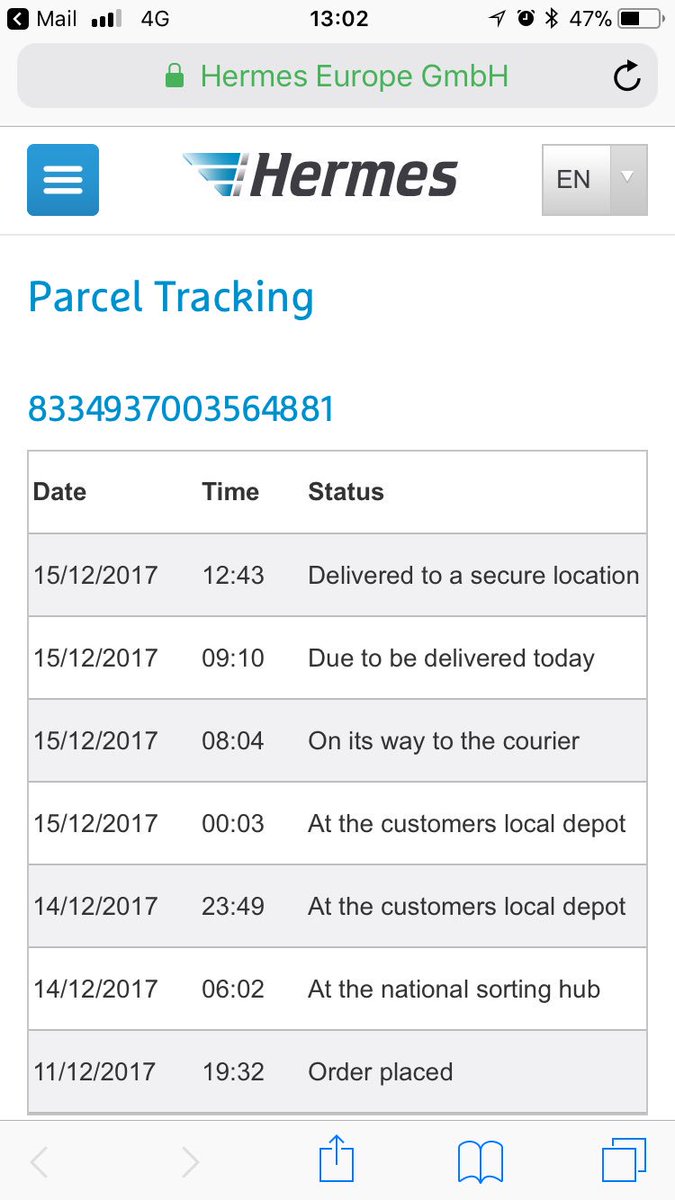 sarataylor78's tweet photo. @myhermes let’s hope this hasn’t been left in the brown bin like the two parcels left yesterday. Who leaves anything in the brown bin besides rubbish? Disgusting https://t.co/9WUYw0dYcC