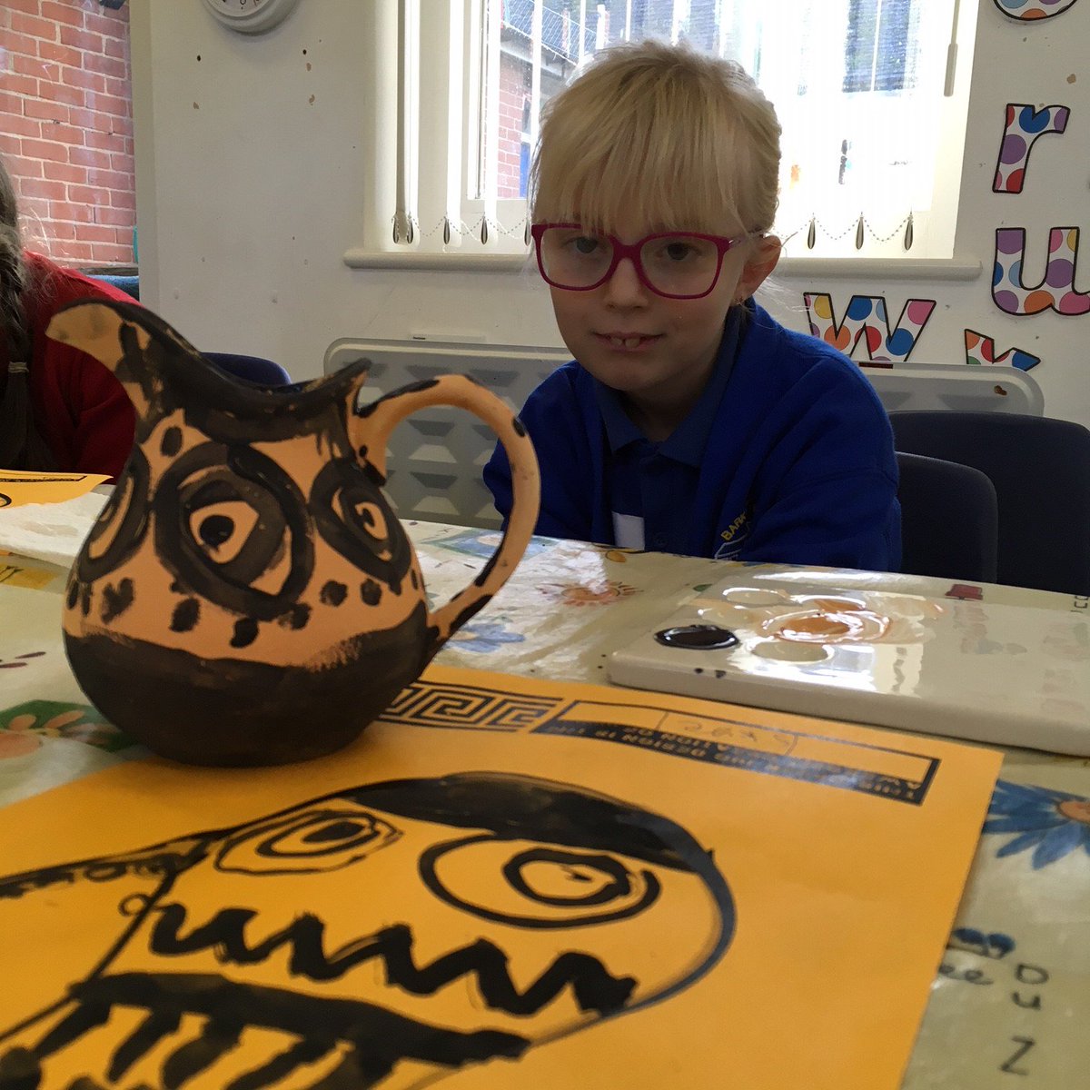 BarleySchool's tweet photo. Year 3 and 4 pottery painting https://t.co/9fmMiPrvoD