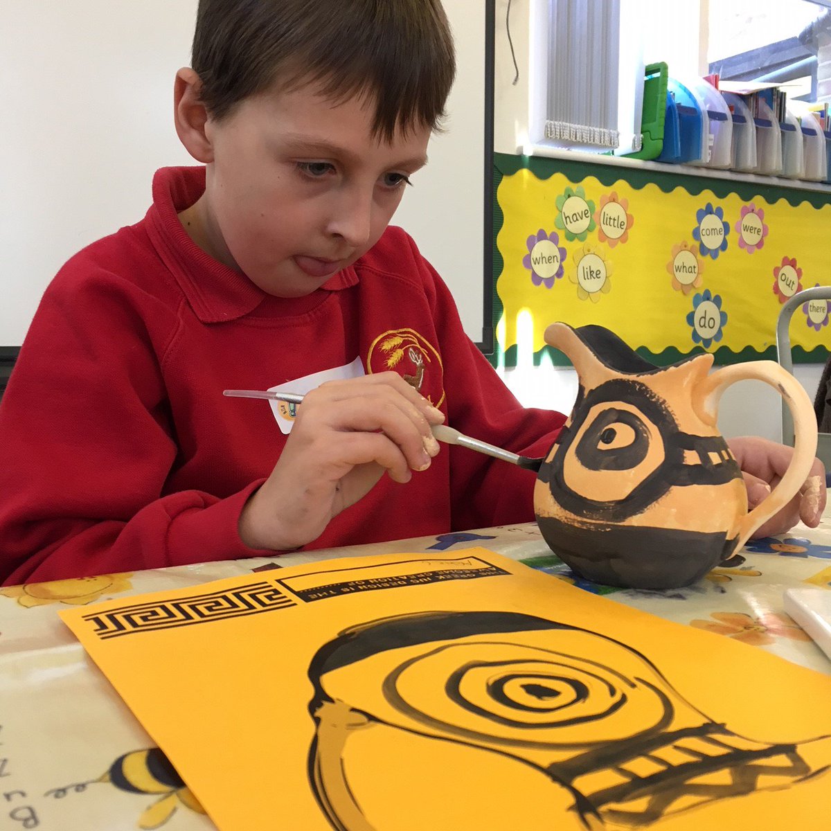 BarleySchool's tweet photo. Year 3 and 4 pottery painting https://t.co/9fmMiPrvoD