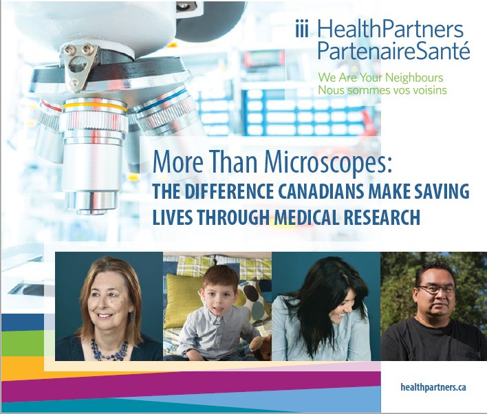 giveatwork's tweet photo. Medical research improves lives. Today, HealthPartners celebrates 150 medical advances by Canadian researchers and scientists in a tribute report. #MoreThanMicroscopes https://t.co/szZ47tyeWM https://t.co/tuClAXGSAR