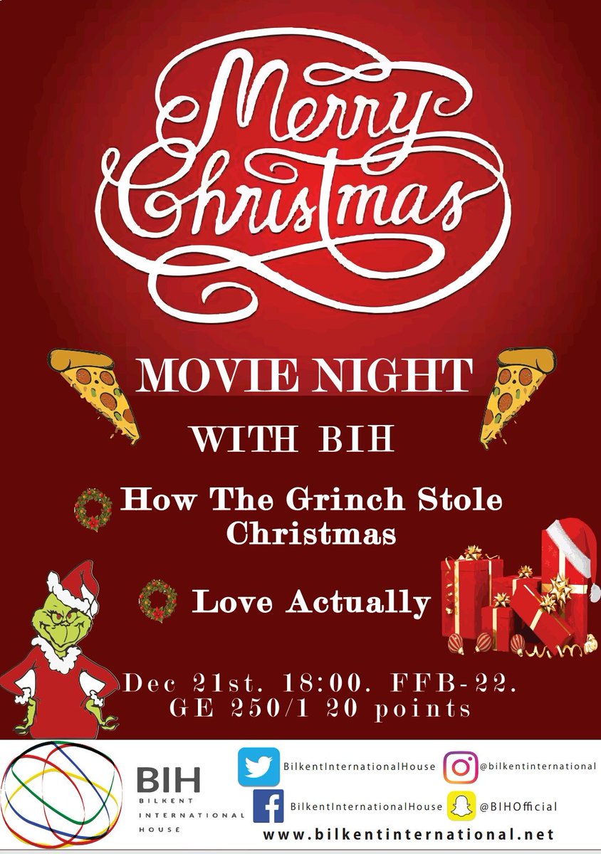 We're almost done with the semester and that means the Holiday Season is right around the corner! For our Christmas celebration we will be hosting a movie night with Pizza and refreshments! So join us on Thursday 21st December for our Christmas themed movie night. 🎅