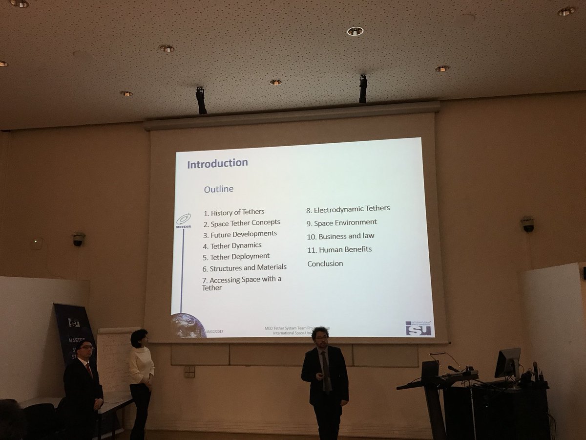 ISU_SpaceMScStu's tweet image. ISU’s #MSS18 Team Project Literature Review Presentations 
@ProfChrisWelch @barnaby_osborne @ISUnet 
#aerospace #spaceapplications #MEOTether #IntegratedSystemOfTelecommunications