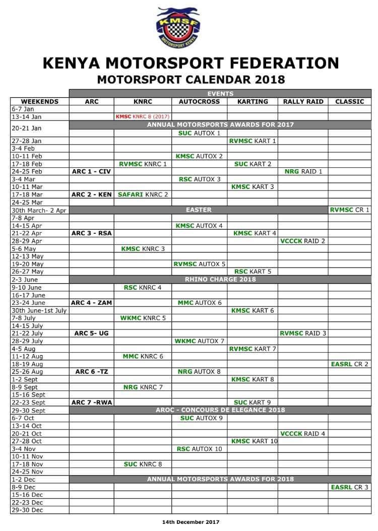Alvikibet's tweet photo. 2018 Calender is now out. 
@AutoblogKE @KenyaCarBazaar @xkracing @carswithbill https://t.co/F5iD3WpDth