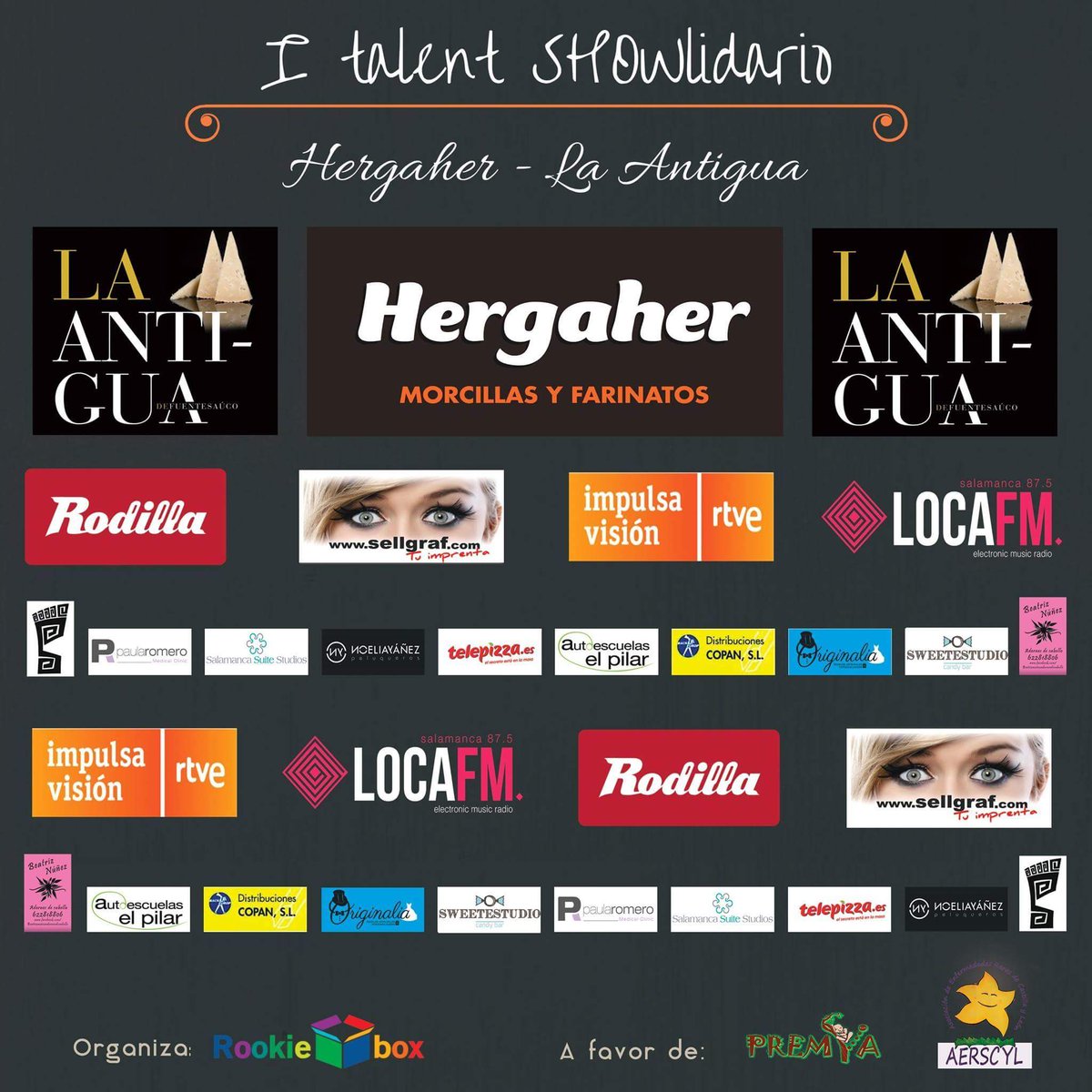 JLAllegue92's tweet photo. Mañana a las 19:30h estaré en el teatro Los Paúles para presentar el I Talent Showlidario Hergaher La Antigua junto a @MariiaVicente. Objetivo: recaudar fondos para @AERSCYL y @PREMYACyL gracias a la plataforma @Rookiebox_com. Los asistentes seréis el jurado, así que no falléis! https://t.co/K1M6kw8Pat