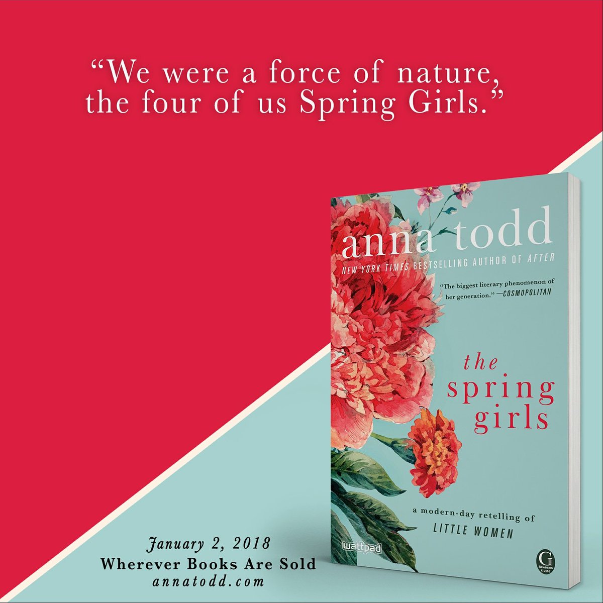 #TeaserReveal #PreOrder #ComingSoon Jan 2nd
The Spring Girls by @AnnaToddBrasil #ComingOfAgeNovel
Amazon:amzn.to/2no4u8H
iBooks:goo.gl/nBaxhA
B&N:tinyurl.com/yb5y2qb7
Kobo:goo.gl/TRJ7fE
Google Play:goo.gl/M7it93
GR:bit.ly/2jtd8xo