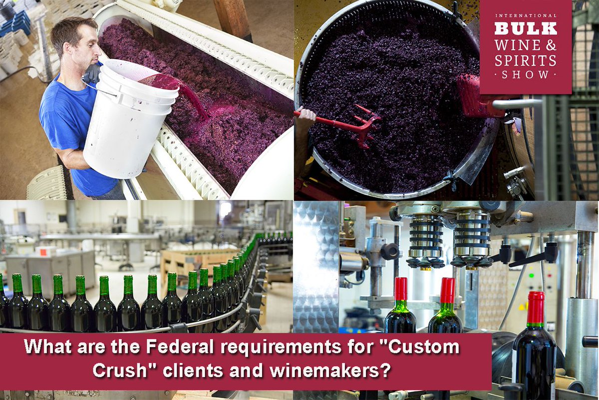 ibwsshow's tweet photo. What are the Federal requirements for “Custom Crush” clients and #winemakers? https://t.co/MANJ8wq3Uj #customcrush #grapes https://t.co/F1LYHLgPsj