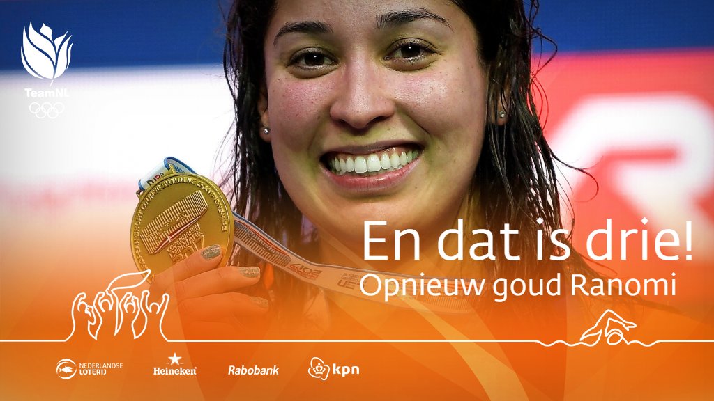 TeamNLtweets's tweet photo. Ranomi Kromowidjojo is de onbetwiste Koningin van de kortebaan. Ze wint de 100 vrij en pakt daarmee haar 3e goud op de EK in 🇩🇰. Gefeliciteerd! 👏#NLwint https://t.co/GwHCRlemO8