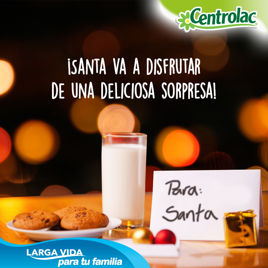 Centrolac_'s tweet photo. ¡Las galletas de Santa siempre deben ir acompañadas de un delicioso de vaso de leche Centrolac! https://t.co/lH47HXK0Hp