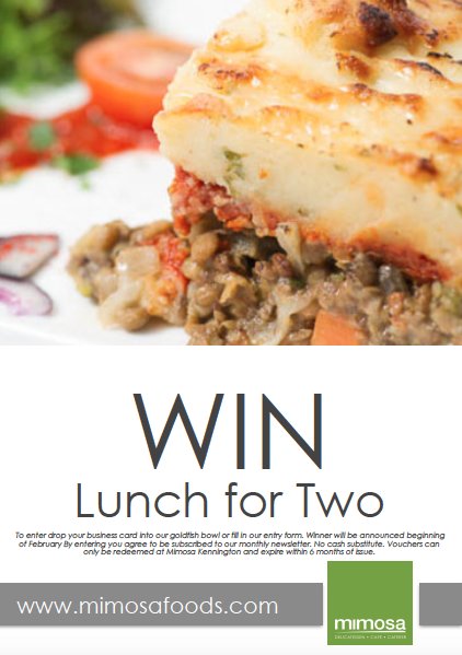 MimosaWSCafe's tweet photo. This month you can win a Hot meal  for two people - drop a card in the bowl at Mimosa Cafe to be entered into the draw! @WSKennington #kennington https://t.co/XNM64b0Lt3