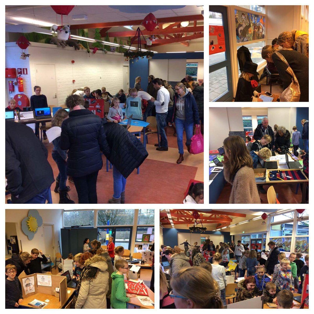 Afsluiting van het project 'Wereldsterren'. Het museum werd druk bezocht door de ouders van de leerlingen uit groep 6-7-8. Compliment aan alle leerlingen. Wat een Wereldmuseum!