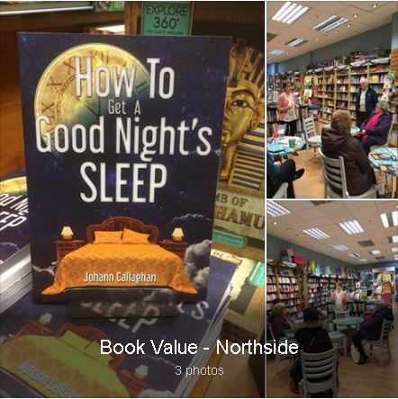JohannCallaghan's tweet photo. Fantastic evening at Book Value, @NorthsideNSC where I spoke about my book 'How to get a good night's sleep' and answered some excellent questions. #SleepSuccess https://t.co/laR7yxt2i2 https://t.co/GdnBrBnsG4