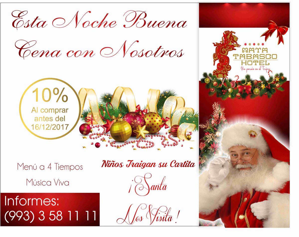 MayaTabasco's tweet photo. Apresurate se termina la oportunidad del descuento de la cena de Noche Buena, te esperamos @HotelMayaTab https://t.co/vNa2TKLEZ9