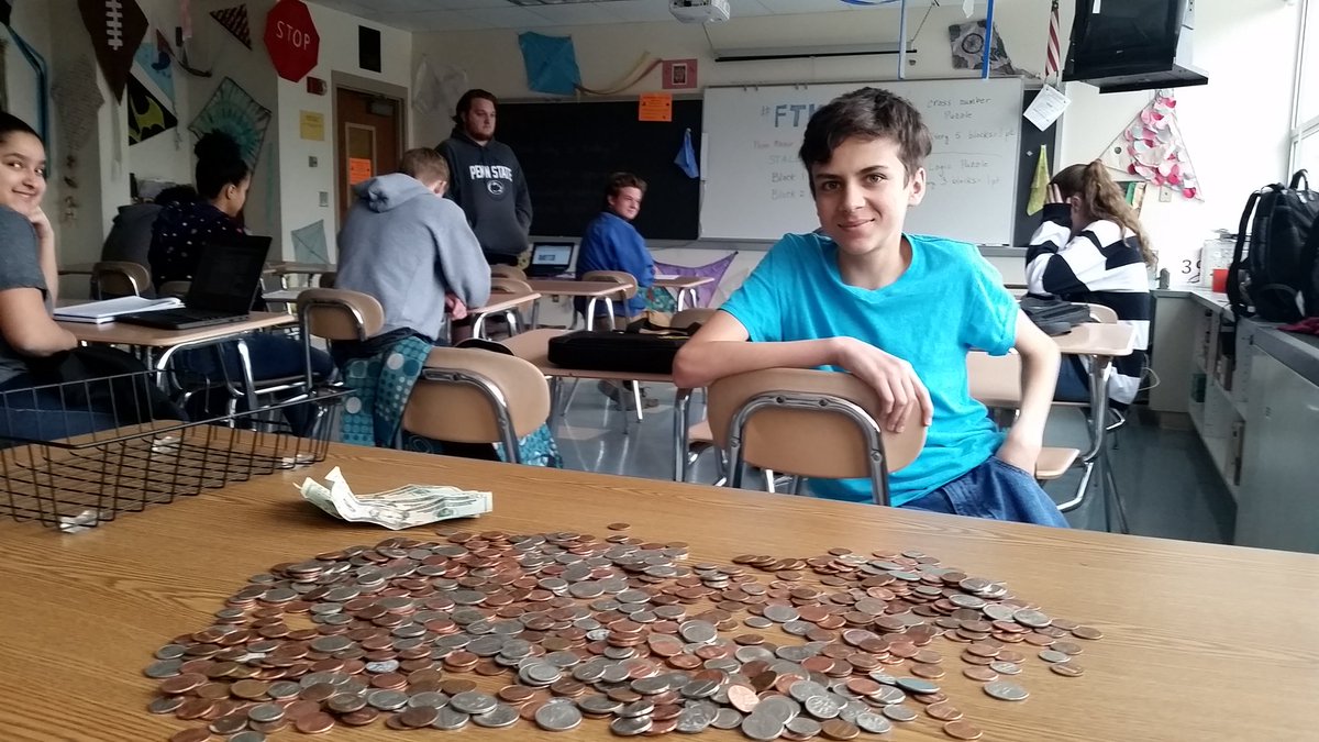 And Block 4 are the winners... Thanks to the kind heart of senior Mason Wissler who personally gave over $60, in his words, "For the kids!"