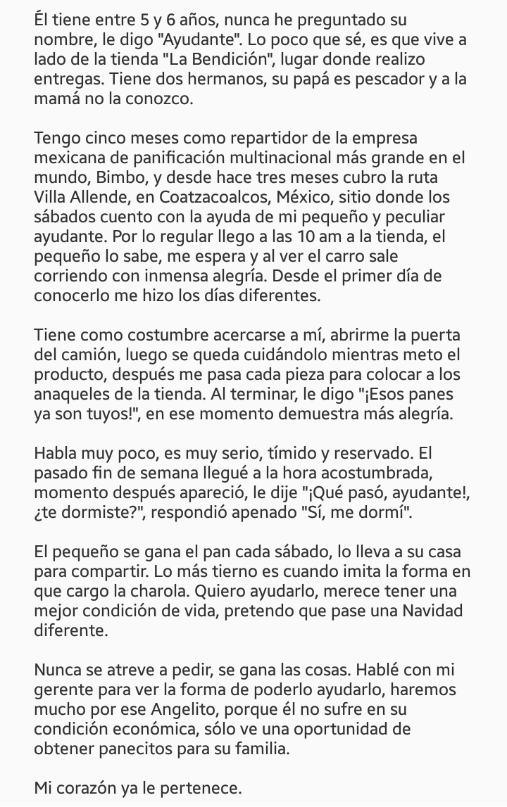 louarey's tweet image. Un trabajador de Bimbo cuenta la triste historia de el "Ayudante".