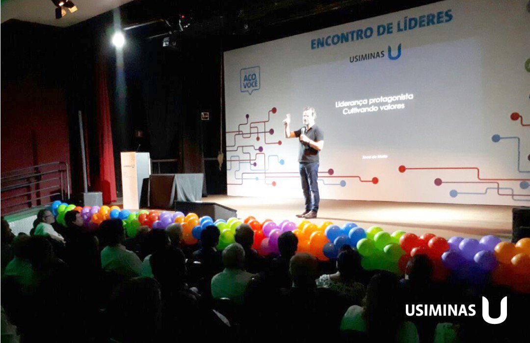 usiminas's tweet image. O professor da @DomCabral, Zeca de Mello, ressalta os desafios da gestão contemporânea e das lideranças como protagonistas da mudança e do sucesso das organizações. #encontrodelideres #usiminas