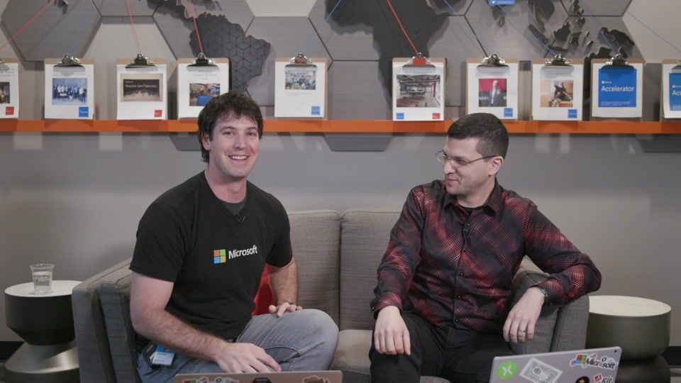 jeremylikness's tweet photo. The inaugural episode of the @ch9 #DevOps show features @damovisa and @LyalinDotCom yammering about #Yaml and other #Connect2017 recaps https://t.co/K9aK54QvIA https://t.co/dZOPeusAox