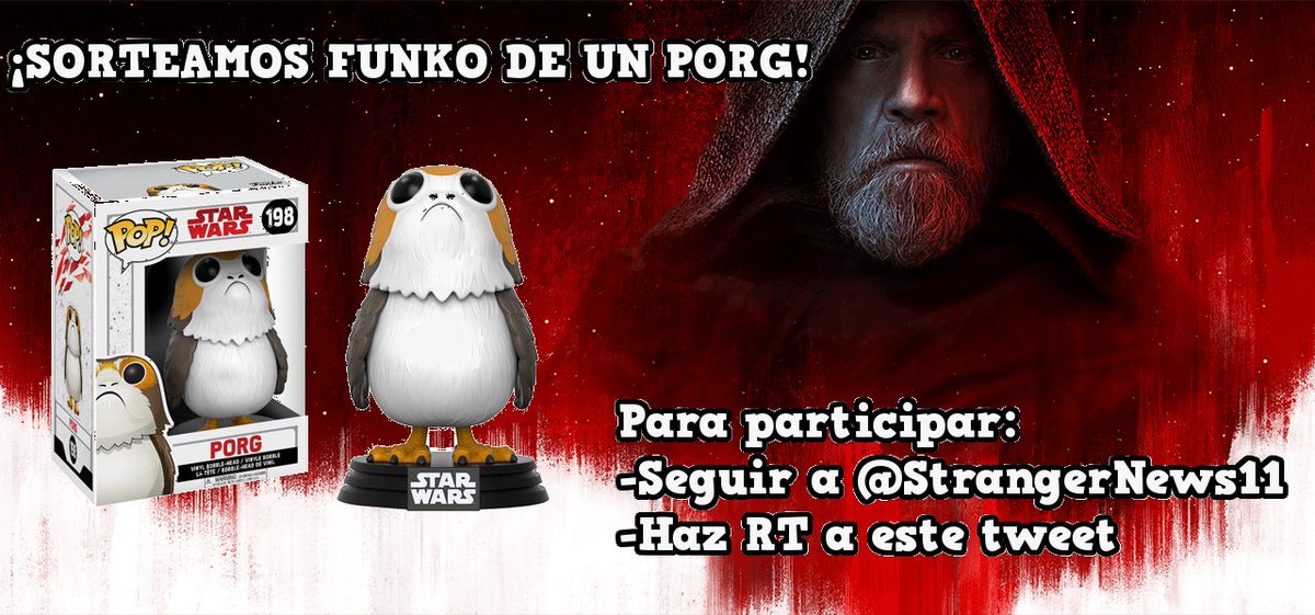 StrangerNews11's tweet photo. ¡¡Sorteamos un #Funko #Porg coincidiendo con el estreno de #StarWarsTheLastJedi!!
Para participar:
-Síguenos-->@StrangerNews11 
-Haz RT a este Tweet https://t.co/msAi4saLIJ