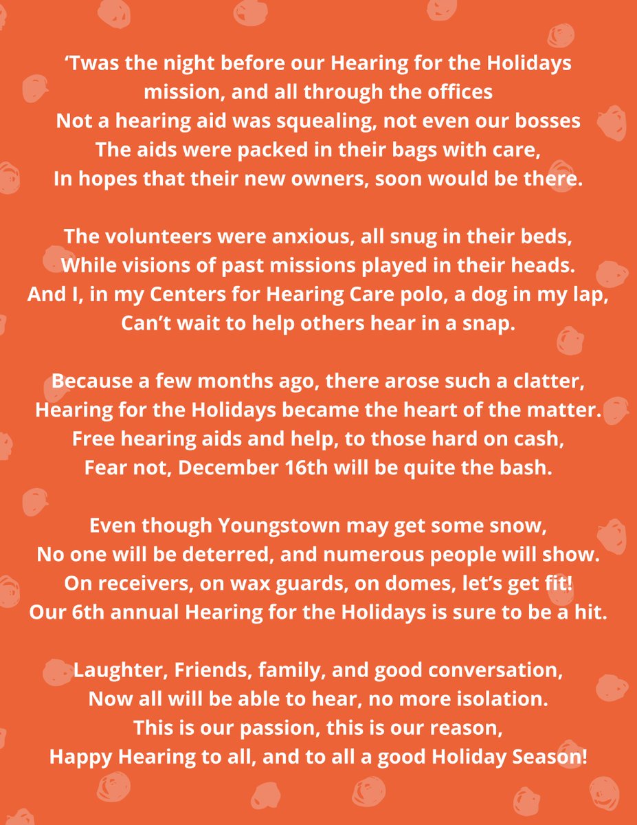 hearingdocs's tweet photo. Who's excited for our 6th annual Hearing for the Holidays mission tom? 
WE ARE!!!! https://t.co/UMpRjaEyjG