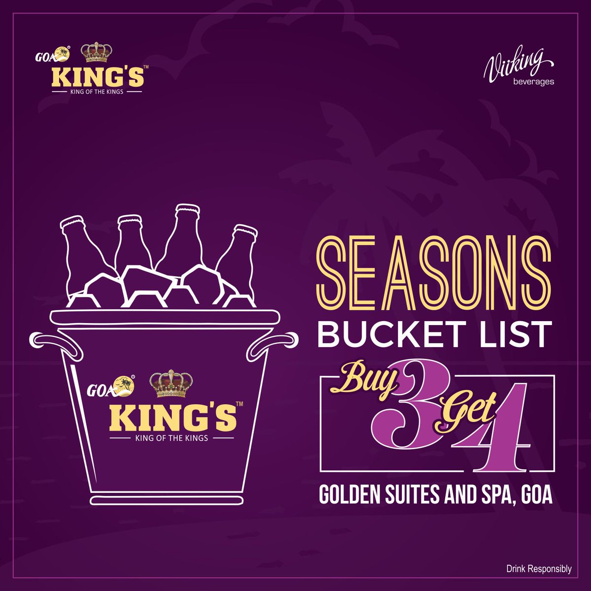 GoaKingsLive's tweet photo. It’s pouring offers this season. Grab this bucket offer at #TheGoldenSuitesSpa, #Calangute and dance the night away. #Kings #Kingsbeer #GoaKingsLive #beerlovers #beermania #goakingsbeer #Goa https://t.co/3eg0MaumeD