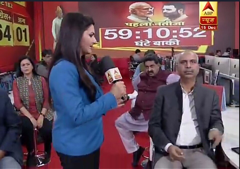 AnkitS_ingh's tweet photo. #Exit_polls by #30Journalists was a good initiative by @abpnewshindi.

Kudos to #ABP_team for so exciting presentation @chitraaum Ma'am.

Sharing some pics. https://t.co/w4EnTD4upY