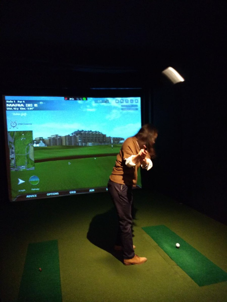 Veretec_Studio's tweet photo. Our Maria in full swing at the #40BeakStreet #ChristmasParty last night! Thanks to #HenryConstruction for a great evening @UrbanGolf in #Soho with @StiffTrevillion @PriceandMyers @GDMPartnership. #HappyHolidays https://t.co/LvjJPgS68A