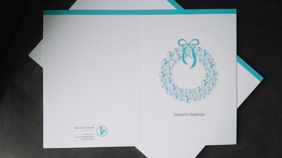 NicolaCDesigns's tweet photo. My corporate Christmas cards have just arrived fresh from the printer. Better get sending them out! #GraphicDesign #ChristmasCard #feelingfestive Thank you @printed_com https://t.co/CVsQxcVTjB