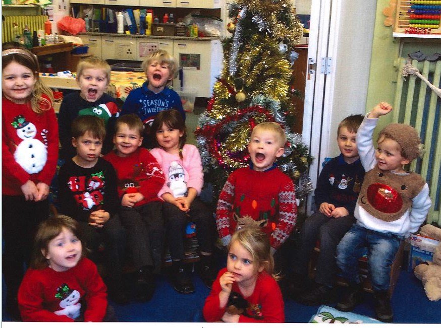 Children at Barkway enjoyed raising money for Save the Children by wearing their Christmas jumpers. Here are the Hedgehog class