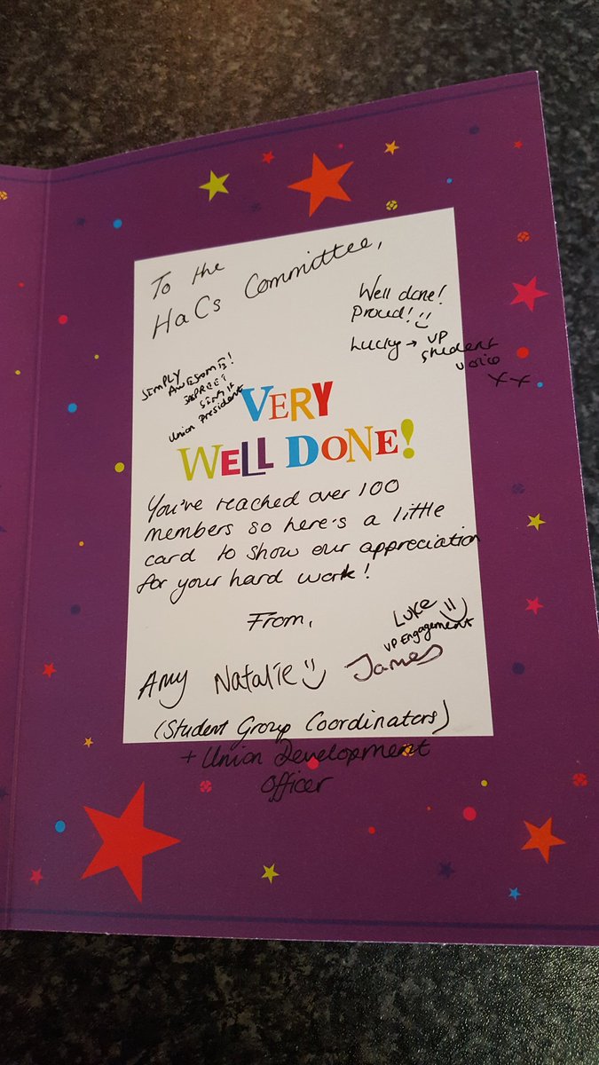 HaCSBCU's tweet photo. Thank you so much for this lovely card @TeamBCU ☺ https://t.co/oCuVHHbRN1