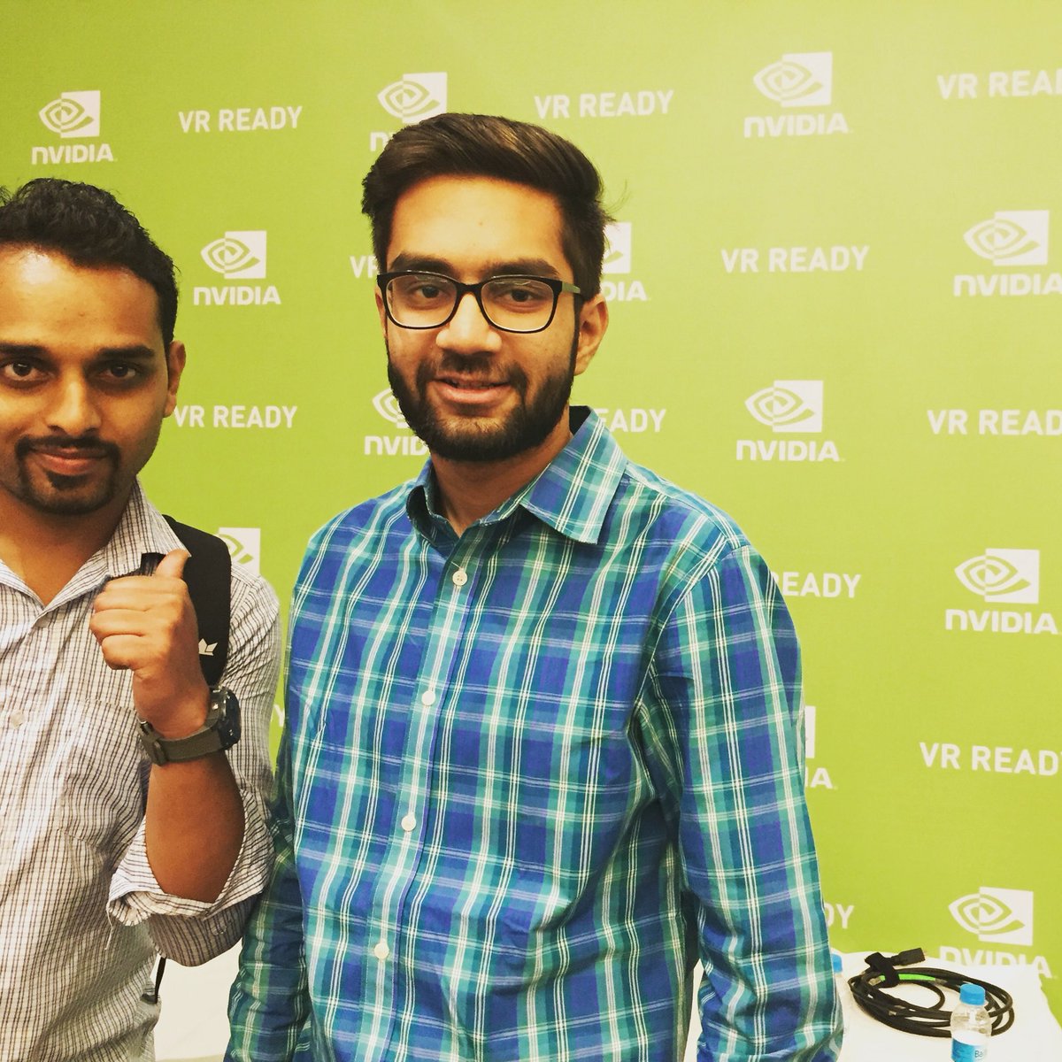 UnplugInfinity's tweet photo. our pride karan and omkar was @nvidia developers connect #pune #event https://t.co/LQCdevCM7x