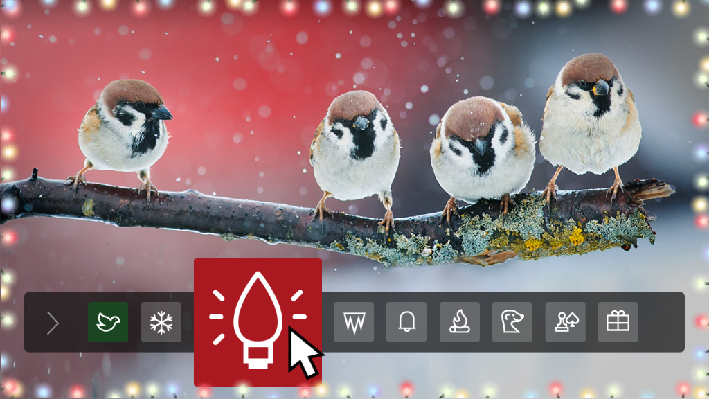 This holiday, homepage flair is back! Visit Bing.com to add things like snow, frost, and more.