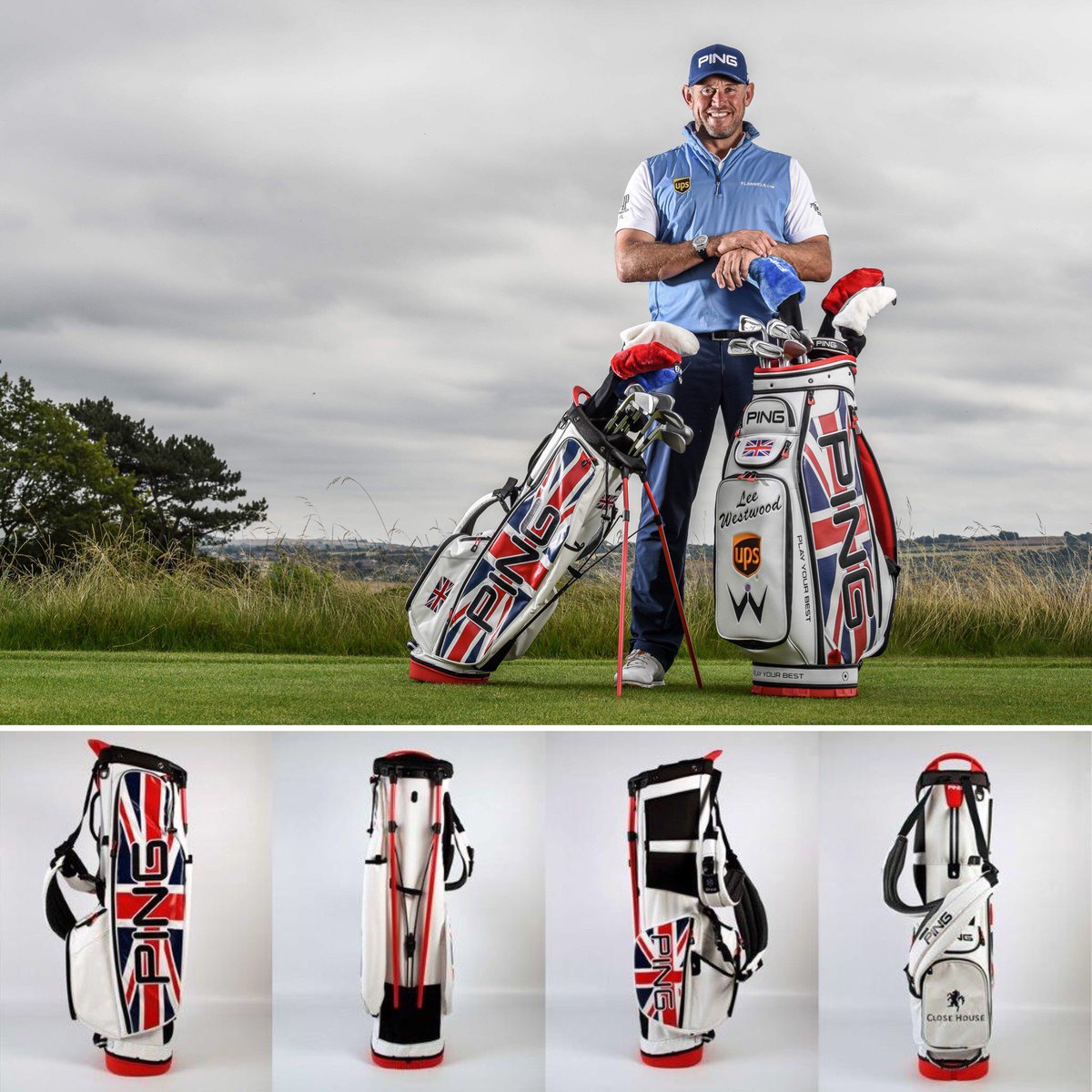 CloseHouseGolf's tweet photo. Don't miss your chance to win the last of the Ltd Edition @PINGTourEurope British Masters carry bags, as shown with @WestwoodLee All you need to do to be in with a chance of winning, is RT our pinned post and follow us. Lucky winner picked Monday 18th December #12DaysOfCloseHouse https://t.co/Qtqn6svboD