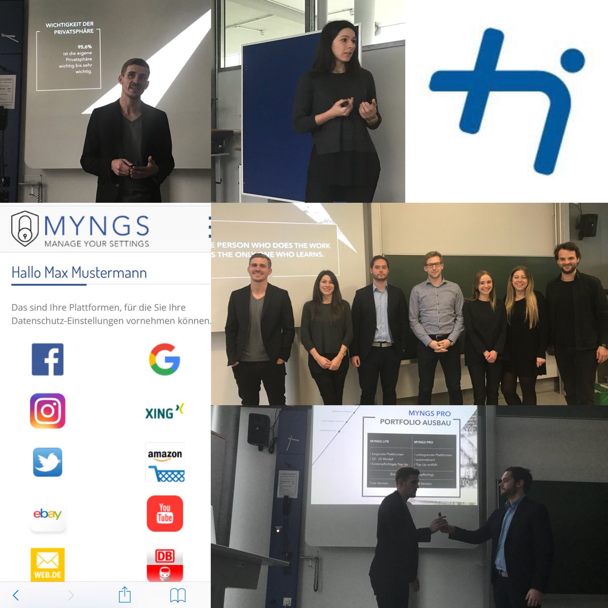 WerneJochen's tweet photo. #DigitalMarketing #Entrepreneur #Challenge @th_ingolstadt - Jury Live: Afternoon presentation #3 #MYNGS - Die Lösung für einfachste Organisation der #Privatsphäre im #Internet - #Datenschutzgrundverordnung https://t.co/9Zo5sBsIvE