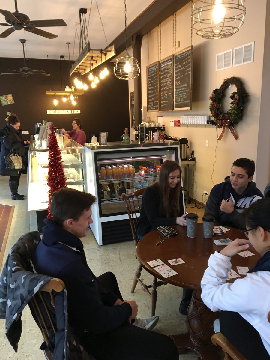 Supporting local business <a href="/highgrndscoffee/">Higher Grounds Coffee</a> on last walk of the semester for Lemont History.  Great class.  #willbemissed