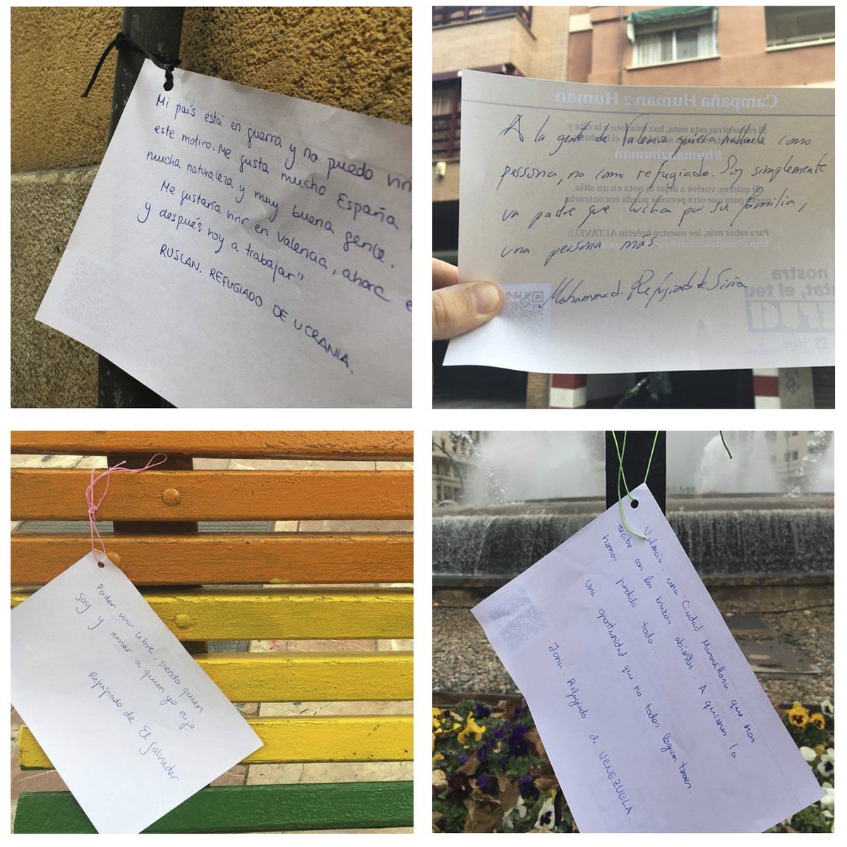 "A la gente de Valencia quiero hablarle como persona, no como refugiado. Soy simplemente un padre que lucha por su familia, una persona más". Mensajes de #refugiados <a href="/lanostraciutat1/">València Refugi</a>