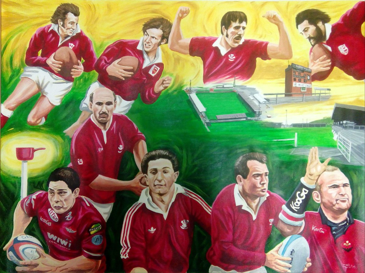 Rummaging through some old canvasses that I had painted years ago (most forgotten about) I came across this one I did it is titled ´Farewell to Stradey´ #StradeyPark #Llanelli #VisitWales #rugby #Welshrugby #history
